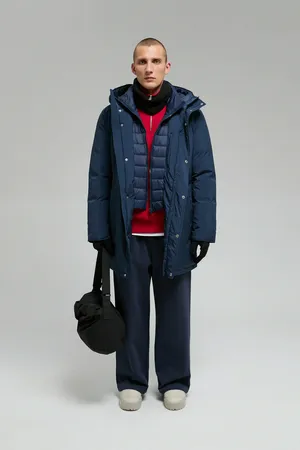 Пуховое полупальто FINN FLARE, 101 cosmic blue, арт. FWE21012