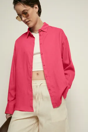 Льняная рубашка Finn Flare, 374 geranium, арт. FSF11025