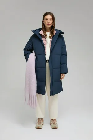 Пальто Finn Flare стеганое с капюшоном, 101 cosmic blue, арт. FWF11079