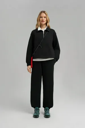 Женские брюки-джоггеры FINN FLARE из футера, 200 black, арт. FBG11067