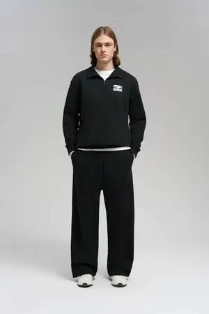 Брюки Finn Flare объемного кроя из футера, 200 black, арт. FBG21030