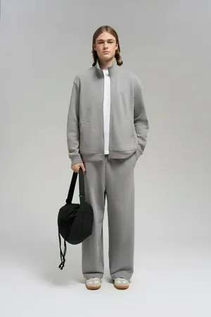 Толстовка FINN FLARE прямого кроя из футера, 255 mouse melange, арт. FBG21027