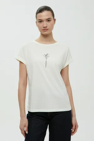 Футболка с круглым вырезом FINN FLARE, 711 milk, арт. FBC11085