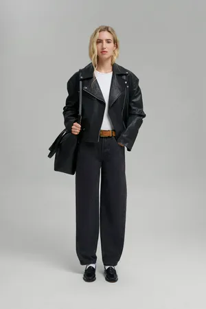 Джинсы FINN FLARE объемного кроя, 2002 dark grey denim, арт. FBG15018