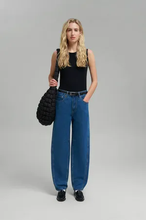 Джинсы Finn Flare объемного кроя, 1271 dark denim, арт. FBG15018