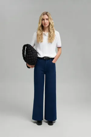 Джинсы Finn Flare широкого кроя, 127 dark denim, арт. FBG15016