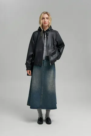 Джинсовая юбка FINN FLARE макси А-силуэта, 1251 denim, арт. FBG15017