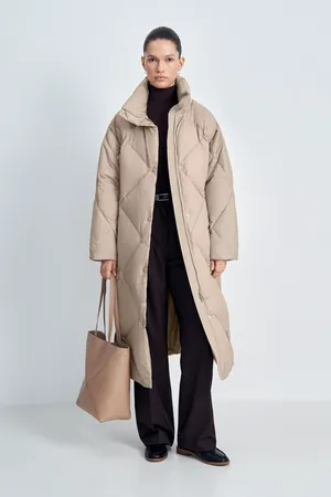 Пуховое пальто FINN FLARE с воротником-стойкой и капюшоном, 709 cornstalk, арт. FAE11056