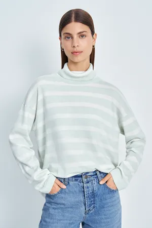 Водолазка Finn Flare в полоску, 526 mc cabbage, арт. FAE11128