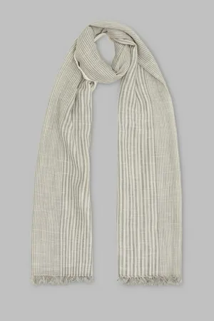 Мужской шарф FINN FLARE в полоску из вискозы, бежевый, арт. FBE21408