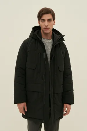 Мужское утепленное полупальто FINN FLARE, 200 black, арт. FAD21007