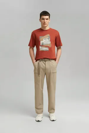 Футболка FINN FLARE свободного кроя, 658 rooibos, арт. FBG22080