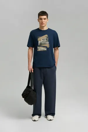 Футболка Finn Flare свободного кроя, 101 cosmic blue, арт. FBG22080