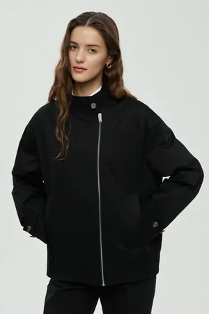 Ветровка FINN FLARE с асимметричной застежкой, 200 black, арт. FBF11099