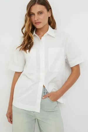 Рубашка FINN FLARE с коротким рукавом, 716 gardenia, арт. FSF11024