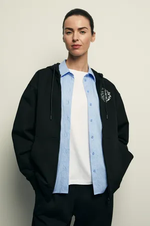 Худи FINN FLARE на молнии, 200 black, арт. FBF110112