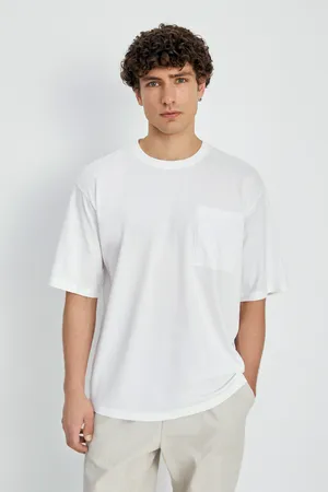 Футболка FINN FLARE с нагрудным карманом, 201 white, арт. BAS-200133