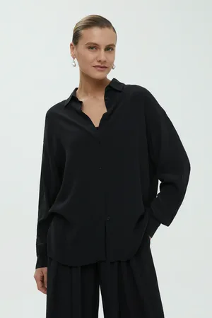 Блузка прямого кроя Finn Flare, 200 black, арт. FBF110158