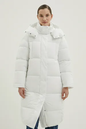 Пальто с воротником-стойкой Finn Flare, 201 white, арт. FWD11075