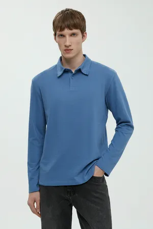 Поло с длинным рукавом Finn Flare, 110 delta blue, арт. FBF21045