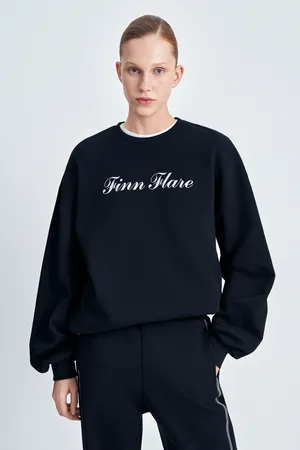 Толстовка FINN FLARE с принтом, 200 black, арт. FAE110116