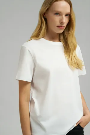 Футболка FINN FLARE из мерсеризованного хлопка, 201 white, арт. FBG11036