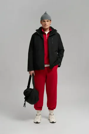 Куртка Finn Flare из мембранной ткани со съемной флисовой подстежкой, 200 black, арт. FBG21097