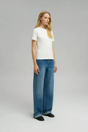 Приталенная футболка FINN FLARE из джерси, 201 white, арт. BAS-100195