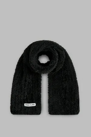 Пушистый шарф FINN FLARE, 200 black, арт. FAE111135