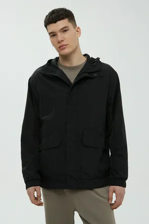 Ветровка FINN FLARE свободного силуэта с капюшоном, 200 black, арт. BAS-200154