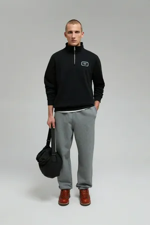 Толстовка FINN FLARE с воротником на молнии, 200 black, арт. FWF21066