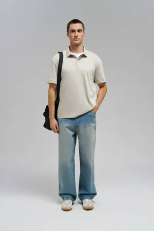 Поло FINN FLARE из мерсеризованного хлопка, 713 grain, арт. FBF21019