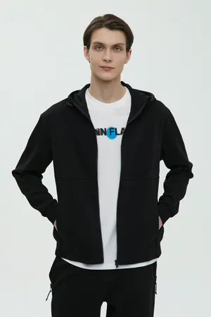 Худи FINN FLARE на молнии, 200 black, арт. FBD21052