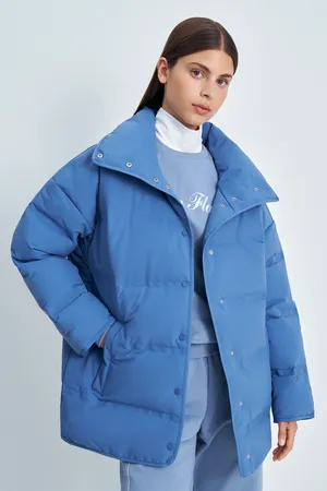 Пуховик FINN FLARE с воротником-стойкой, 186 coronet blue, арт. FAD110102