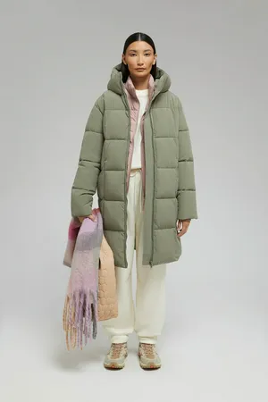 Пуховик FINN FLARE длинный с капюшоном, 929 vetiver, арт. FWF11084