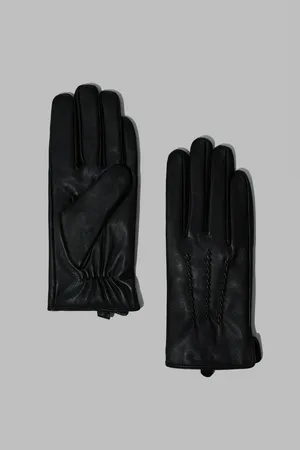 Перчатки FINN FLARE из натуральной кожи, 200 black, арт. FAF11302