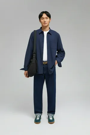 Мужская фланелевая рубашка FINN FLARE, 100 navy, арт. FAF21040