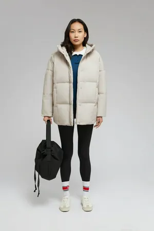 Пуховик FINN FLARE с натуральным пухом, бежевый, арт. FAF110143