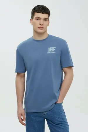 Футболка FINN FLARE с принтом, 110 delta blue, арт. FBF21073