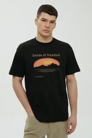 Футболка FINN FLARE с принтом, 200 black, арт. FBF210104