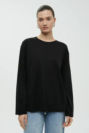 Лонгслив FINN FLARE из мерсеризованного хлопка, черный, арт. FBF11022