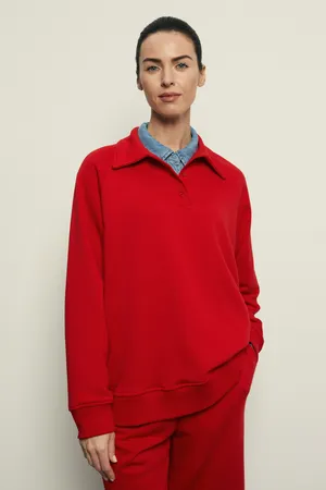 Толстовка Finn Flare с отложным воротником, 371 mc salsa, арт. FBF110122