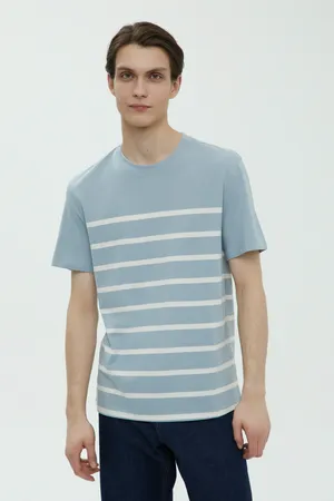 Футболка Finn Flare в полоску, 130 mc bluestone, арт. FBF21056