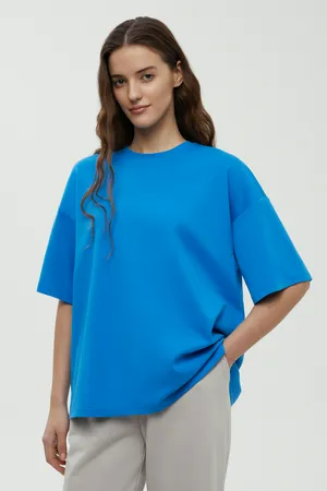 Оверсайз футболка FINN FLARE, 150 cerulean, арт. FBF11021