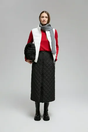 Юбка FINN FLARE утепленная стеганая миди, 200 black, арт. FWF11082