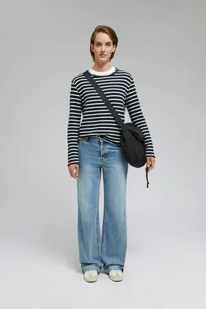 Лонгслив FINN FLARE в полоску, 101 mc cosmic blue, арт. FAF110129