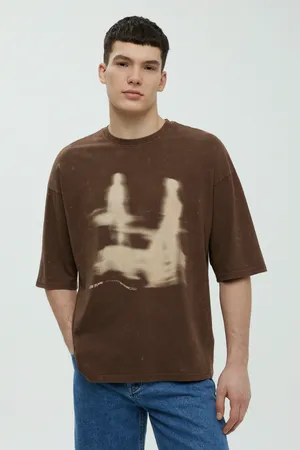 Футболка FINN FLARE с принтом, 647 black coffee, арт. FBF210102