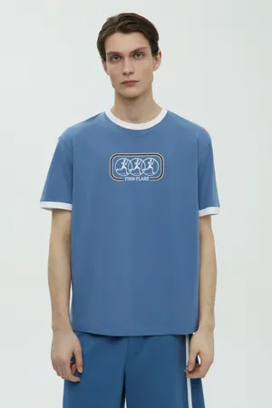 Футболка FINN FLARE с принтом из капсулы ретро, 110 delta blue, арт. FBF21097