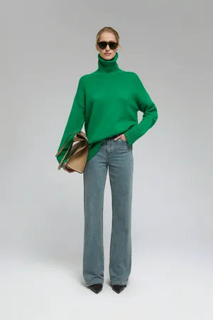 Женский свитер FINN FLARE с шерстью, 500 green, арт. FWF11129