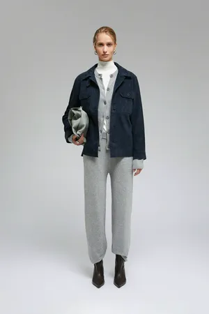 Жакет FINN FLARE из натуральной кожи, 101 cosmic blue, арт. FBF11800